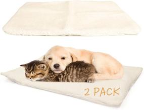 img 4 attached to PARTYSAVING PET Bed - Self Heating Snooze Pad Pet Bed Mat for Cats, Dogs, and Kittens - Travel or Home - White - Medium Size (1PACK or 2PACK) - APL1344, APL2255