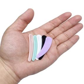 img 1 attached to 🎨 Hulless Mini Makeup Mask Spatula: 100 Pcs Disposable Curved Cosmetic Spatula Scoop – Multi-colored & Convenient!