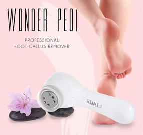 img 2 attached to 🦶 Wonder Pedi Electric Callus Remover: Professional Foot Care Tool for Shaving Hard Cracked Dead Skin - Electronic File for Effective Pedicures (Callus Remover)