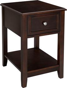 img 4 attached to VASAGLE Bottom Nightstand Storage Reddish