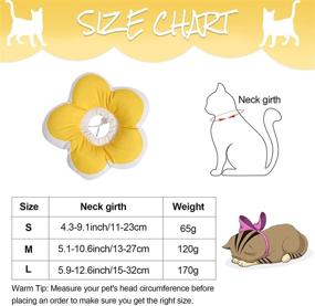 img 1 attached to 🌸 LeLePet Waterproof Anti-Bite Lick Scratch Flower Collar - Adjustable Neck Cone for Cat's Medical Recovery, Soft Edge Elizabethan Collar with Breathable Lightweight Design for Kitten Puppy - Provides Wound Protection