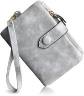 👛 womens bifold leather wallets wristlet: stylish handbags & wallets combo for women logo