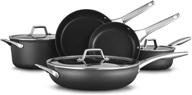 🍳 premium black calphalon premier hard-anodized nonstick cookware set - 8-piece collection logo