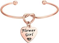 🌸 seiraa flower girl bracelet: love knot bangle for weddings - elegant jewelry gift for flowergirls logo