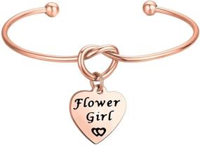img 4 attached to 🌸 SEIRAA Flower Girl Bracelet: Love Knot Bangle for Weddings - Elegant Jewelry Gift for Flowergirls
