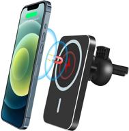 🚗 javony magnetic car air vent mount wireless car charger fast holder - automatic clamping, 15w/10w/7.5w/5w compatible with iphone 12 series & 12 pro max logo