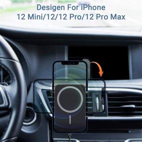 img 2 attached to 🚗 JAVONY Magnetic Car Air Vent Mount Wireless Car Charger Fast Holder - Automatic Clamping, 15W/10W/7.5W/5W Compatible with iPhone 12 Series & 12 Pro Max