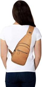 img 2 attached to Genuine Shoulder Crossbody Rinese Backpack: Stylish and Versatile