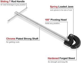 img 3 attached to Hautmec PL0024 Накидной ключ коленчатый 10 дюймов - Вместимость от 3/8 дюйма до 1-1/4 дюйма