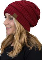 🧣 funky junque solid ribbed beanie: stretchy cable knit slouchy hat for warmth and style logo