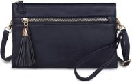 stylish and practical women's lightweight wristlet crossbody handbag with multiple compartments logo