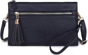 img 3 attached to Stylish and Practical Women's Lightweight Wristlet Crossbody Handbag with Multiple Compartments