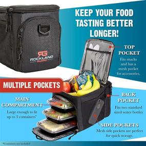 img 2 attached to 🌯 Rockland Guard Insulated Meal Prep Bag Cooler - Portable Hot/Cold Lunch Box for Work, Gym, or Travel - Black