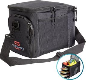 img 3 attached to 🌯 Rockland Guard Insulated Meal Prep Bag Cooler - Portable Hot/Cold Lunch Box for Work, Gym, or Travel - Black