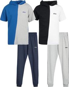 img 4 attached to STX Boys Jogger Set Sweatpants