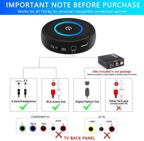 img 3 attached to 🎧 Golvery Bluetooth 5.0 Передатчик-приемник: Aptx LL/FS 40 мс Беспроводной аудиоадаптер для телевизора, автомобильного стерео, ПК, Xbox, PS4 - Без задержки, Подключи и играй.