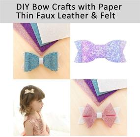 img 1 attached to 🦄 7 Piece Bow Cutting Dies Set - Unicorn and Crown Bow Templates for Hair Bows, Scrapbooking, and DIY Crafts