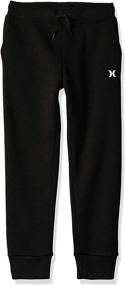 img 2 attached to Hurley Boys Fleece Jogger Obsidian Boys' Clothing for Pants