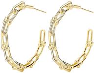 hoop earrings women white chain girls' jewelry logo