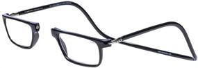 img 4 attached to CliC Magnetic Reading Glasses with Replaceable Lens, Adjustable Temples - Executive Style, Black, 2.00 Magnification