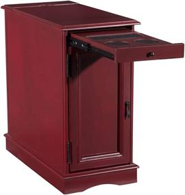 img 1 attached to 🔴 Small Butler Accent Table by Powell Furniture in Red for Enhanced SEO-friendly Visibility