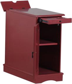 img 4 attached to 🔴 Small Butler Accent Table by Powell Furniture in Red for Enhanced SEO-friendly Visibility