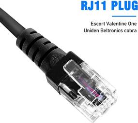 img 1 attached to Plug and Play Radar Detector Hardwire Kit for Escort, Valentine One, Uniden, Beltronics, and Cobra Radar Detectors - 13FT RJ11 Quick Connection Power Cord Cable
