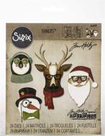 🎅 sizzix thinlits die set cool yule by tim holtz (31-pack), in multicolor, ideal for improved seo logo