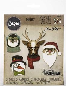 img 3 attached to 🎅 Sizzix Thinlits Die Set Cool Yule by Tim Holtz (31-Pack), in Multicolor, Ideal for Improved SEO