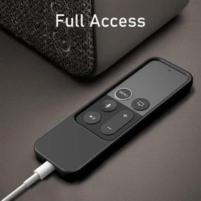 img 3 attached to 📺 Fintie Защитный Чехол для Apple TV 4K / HD Siri Remote (1-го поколения) - Легкий антискользящий ударопрочный силиконовый чехол Honeycomb для пульта управления Apple TV 4K 5-го / 4-го поколения, черный