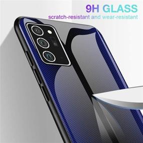 img 2 attached to 📱 Gradient Stripe Tempered Glass Pattern Case for Samsung Galaxy Note 20 Ultra 5G - Women's Rugged Non-Slip Shockproof Protective Cover