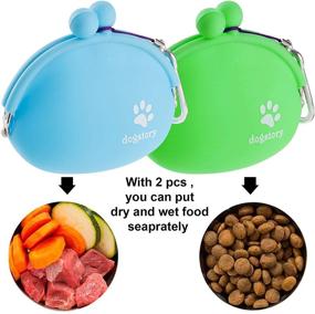 img 1 attached to 🐶 2 Pack Silicone Dog Treat Pouch – Fidget Pencil, Portable Fashion Small Dog Training Pouch, Pet Treat Bag, Coin Purse Key Case Coin Pouch