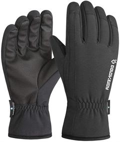 img 4 attached to 🧤 Оставайтесь теплыми и сухими с зимними перчатками Jeniulet - водонепроницаемыми и ветрозащитными.
