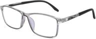 feisedy square men tr90 frame blue light blocking reading glasses - b9026 logo