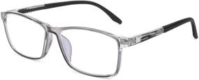 img 4 attached to FEISEDY Square Men TR90 Frame Blue Light Blocking Reading Glasses - B9026