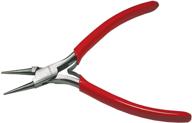 🔧 the beadsmith platinum series german round nose pliers for jewelry making – 4.75 inches (120mm), polished steel head, red pvc comfort grip handle, double-leaf spring logo