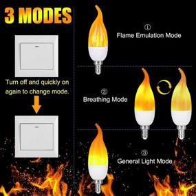 img 3 attached to Лампа со световым эффектом "🔥 Flame Effect Light Bulb" от TOMTOO