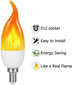 img 1 attached to Лампа со световым эффектом "🔥 Flame Effect Light Bulb" от TOMTOO