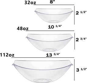 img 1 attached to 🍽️ Premium Set of 8 Disposable Plastic Serving Bowls for Parties - Oval Shape, 48 Oz Clear Plastic Bowls for Parties - Ideal for Salad Bar Buffet, Candy, and Chips