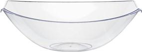 img 2 attached to 🍽️ Premium Set of 8 Disposable Plastic Serving Bowls for Parties - Oval Shape, 48 Oz Clear Plastic Bowls for Parties - Ideal for Salad Bar Buffet, Candy, and Chips