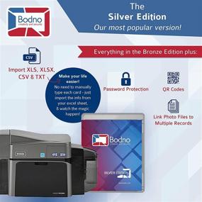 img 1 attached to 🖨️ Fargo DTC1250e Dual Sided ID Card Printer & Supplies Bundle with Silver Edition Bodno Software - Enhanced for SEO
