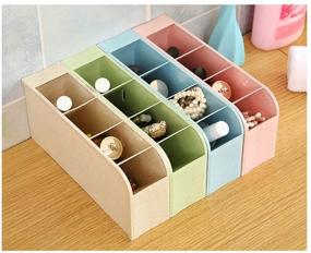 img 1 attached to 🗄️ 4PCS Desk Pen Pencil Organizers: Office, Makeup, Stationery & Craft Storage Tray Organizer for Kids Teens Girls Adults
