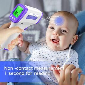 img 3 attached to 🌡️ Infrared Thermometer for Adults and Kids - Accurate Non-Contact Forehead Thermometer with Fever Alarm, Memory Function, LCD Display, and No Touch Technology