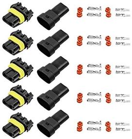 img 3 attached to ⚡ HUIQIAODS Waterproof Male and Female Wire Connectors for 9006 9005 HB4 HB3 Headlights & Fog Lights