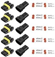 ⚡ huiqiaods waterproof male and female wire connectors for 9006 9005 hb4 hb3 headlights & fog lights logo