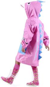 img 1 attached to 🦈 Vibrant 3D Shark Kid's Rain Jacket: Lightweight Rainwear for Boys and Girls