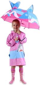 img 3 attached to 🦈 Vibrant 3D Shark Kid's Rain Jacket: Lightweight Rainwear for Boys and Girls