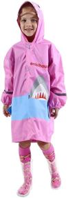 img 4 attached to 🦈 Vibrant 3D Shark Kid's Rain Jacket: Lightweight Rainwear for Boys and Girls