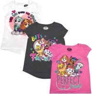 🐾 adorable nickelodeon paw patrol girls and toddlers 3-pack t-shirts for your little ones! logo