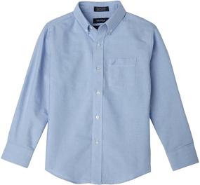 img 4 attached to Nautica Boys Oxford Shirt Blue Boys' Clothing